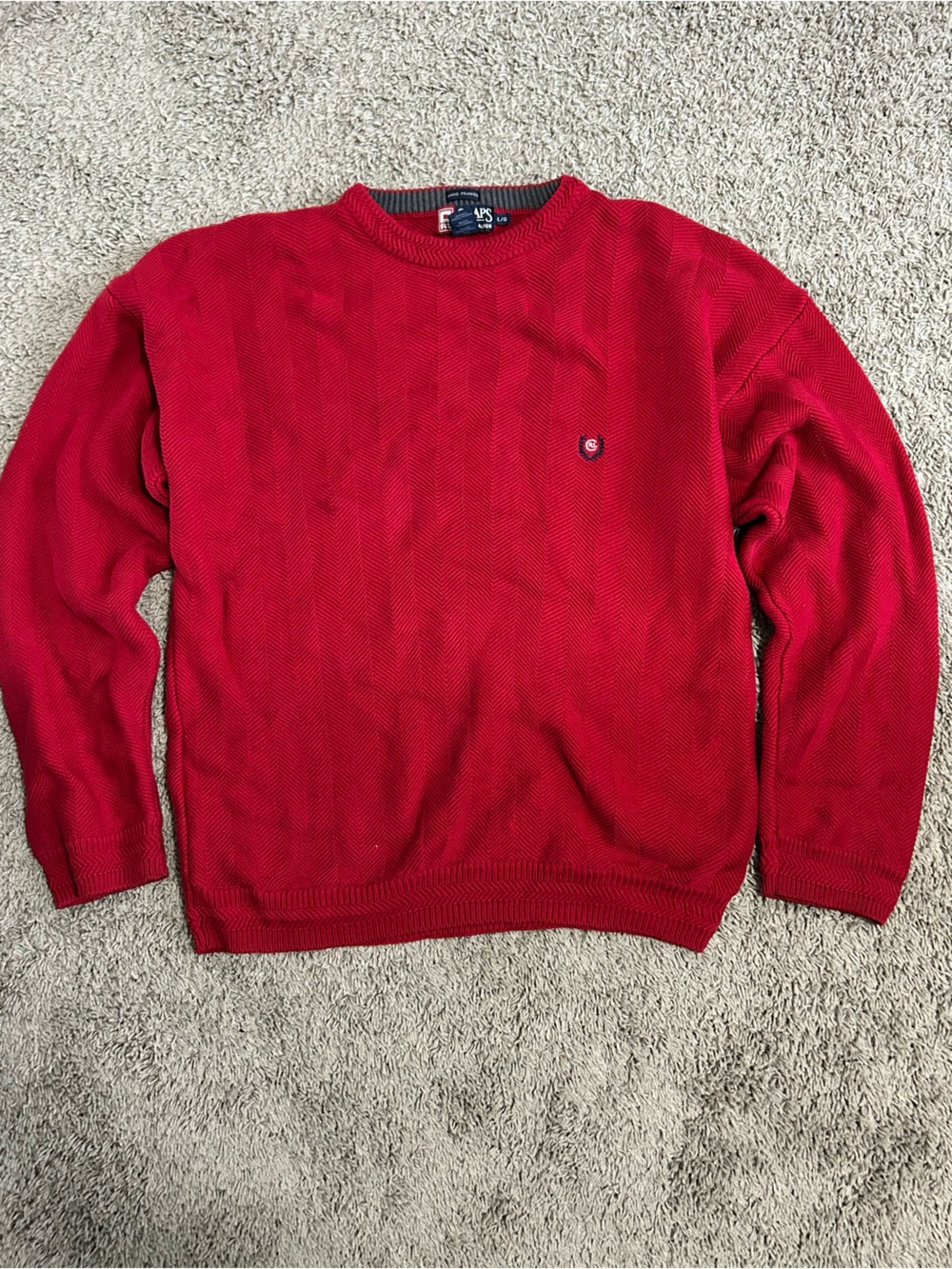Chaps Ralph Lauren Red Crewneck Sweater